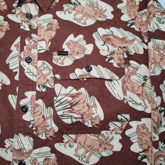 Filson Field Flannel Shirt Sorrel Horse/Wildlife Nature Mens Sz XXL NWT - Picture 4 of 10